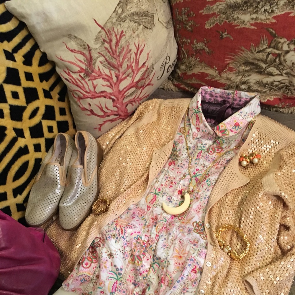 Robert Graham Blouse and Sigrid Olsen  sweater
